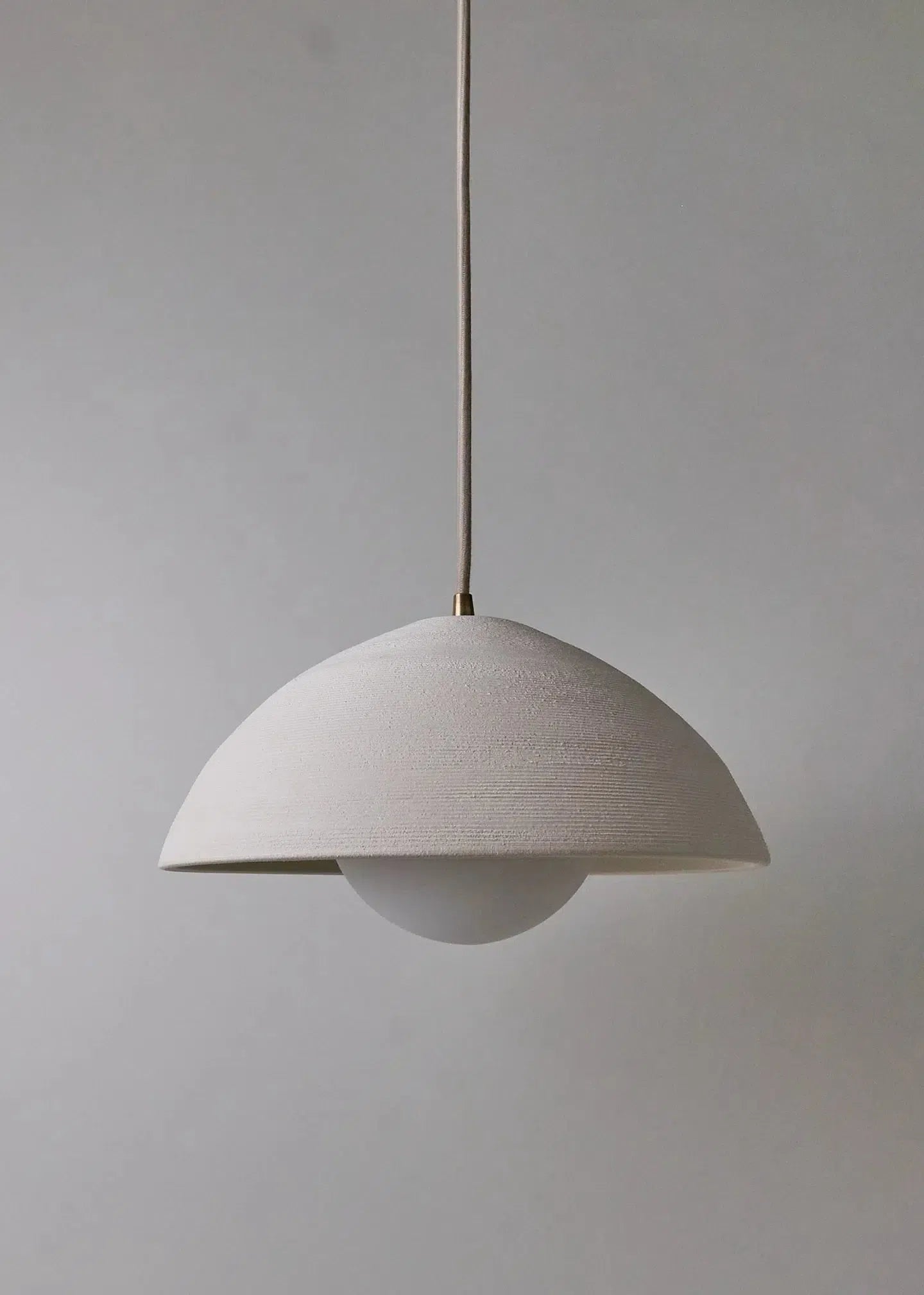 Una Hanging Pendant in Combed Chalk