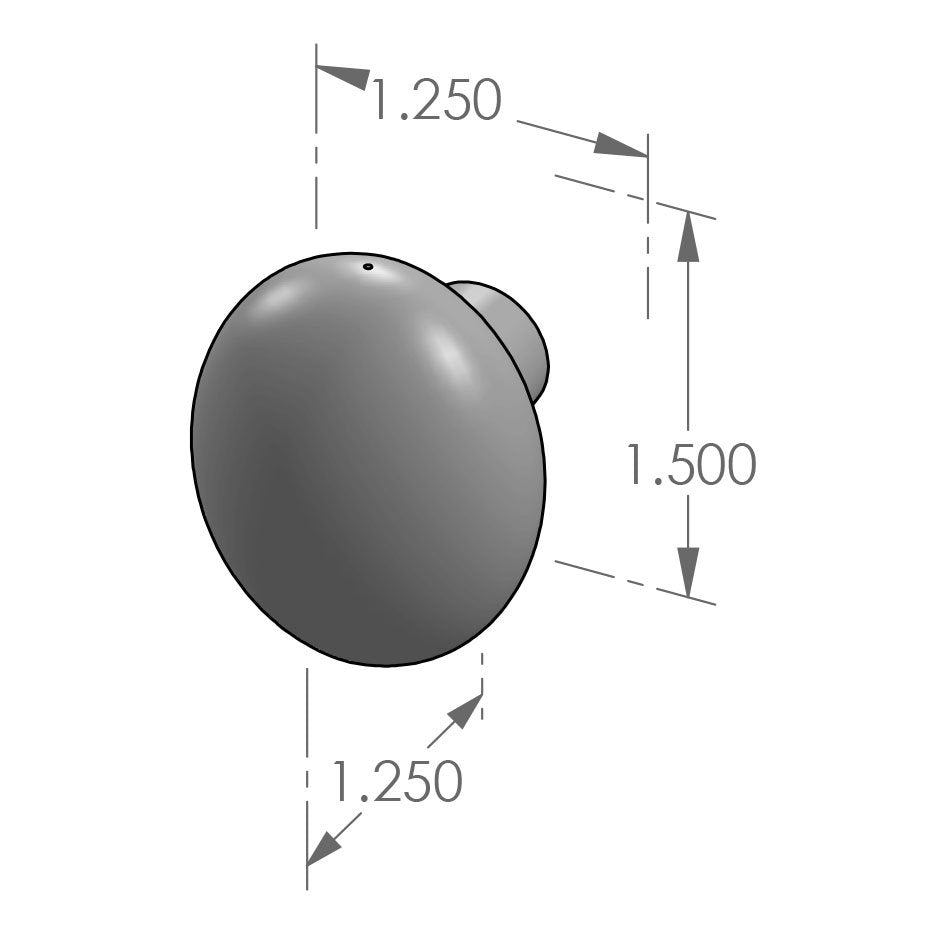 Roundish Cabinet Knob