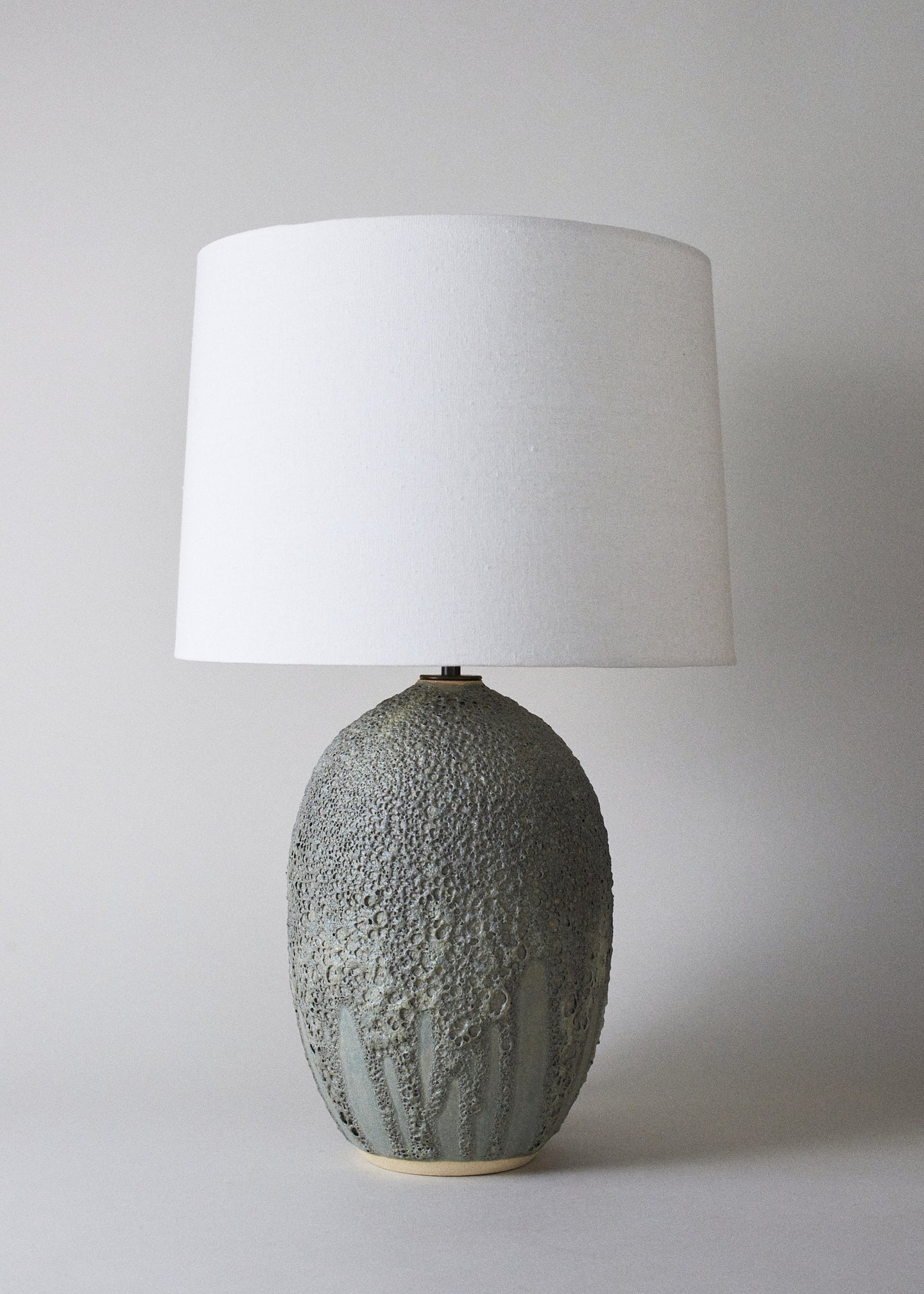 Large Oval Lamp in Poured Sea Foam